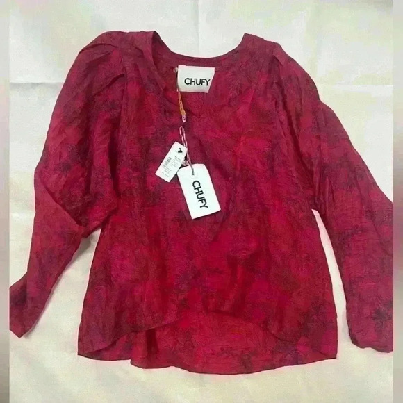 Chufys Luiza Printed Cotton Silk Blend Blouse NWT - Picture 1 of 6